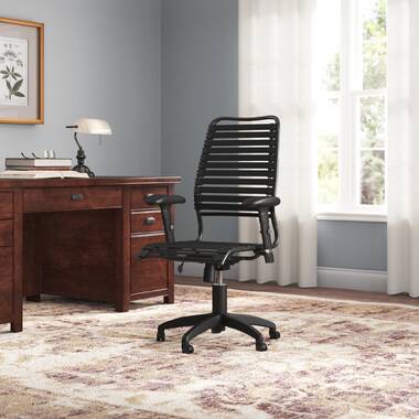 Flat bungee office clearance chair with arms